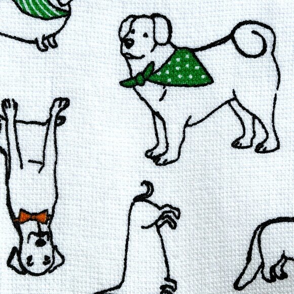 Humane Society  2 Pc Kitchen Towel Set St. Patrick's Day Dogs Cotton Blend - Picture 3 of 4